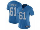 Women Nike Detroit Lions #61 Kerry Hyder Vapor Untouchable Limited Blue Alternate NFL Jersey