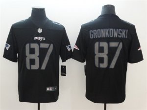 Nike Patriots #87 Rob Gronkowski Black Vapor Impact Limited Jersey