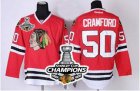nhl jerseys chicago blackhawks #50 crawford red[2013 Stanley cup champions]