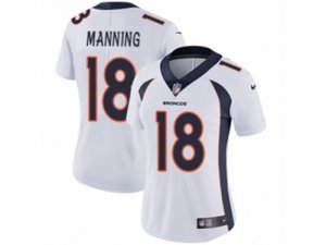 Women Nike Denver Broncos #18 Peyton Manning Vapor Untouchable Limited White NFL Jersey