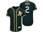 Mens Oakland Athletics #2 Khris Davis 2017 Spring Training Flex Base Authentic Collection Stitched Baseball Jersey
