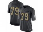 Mens Nike New York Jets #79 Brent Qvale Limited Black 2016 Salute to Service NFL Jersey