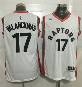 Toronto Raptors #17 Jonas Valanciunas White Stitched NBA Jersey