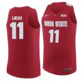 Ohio State Buckeyes 11 Jerry Lucas Red College Basketball Jersey