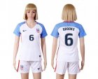 Womens USA #6 Brooks Home Soccer Country Jersey