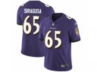 Mens Nike Baltimore Ravens #65 Nico Siragusa Purple Team Color Vapor Untouchable Limited Player NFL Jersey