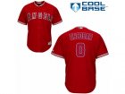 Youth Majestic Los Angeles Angels of Anaheim #0 Yunel Escobar Authentic Red Alternate Cool Base MLB Jersey