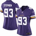 Womens Nike Minnesota Vikings #93 Shamar Stephen Limited Purple Team Color NFL Jersey