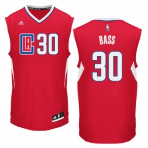 Mens Adidas Los Angeles Clippers #30 Brandon Bass Swingman Red Road NBA Jersey