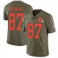 Nike Browns #87 Seth DeValve Olive Salute To Service Limited Jersey