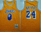 Lakers Bape #24 Kobe Bryant Yellow 1997-98 Hardwood Classics Jersey