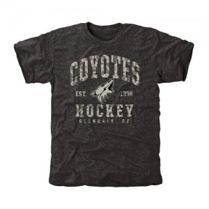 Mens Phoenix Coyotes Black Camo Stack T-Shirt