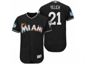 Mens Miami Marlins #21 Christian Yelich 2017 Spring Training Flex Base Authentic Collection Stitched Baseball Jersey