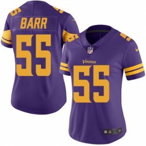 Women\'s Nike Minnesota Vikings #55 Anthony Barr Limited Purple Rush NFL Jersey