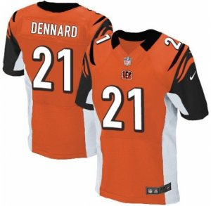 Men\'s Nike Cincinnati Bengals #21 Darqueze Dennard Elite Orange Alternate NFL Jersey