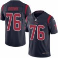 Mens Nike Houston Texans #76 Duane Brown Limited Navy Blue Rush NFL Jersey