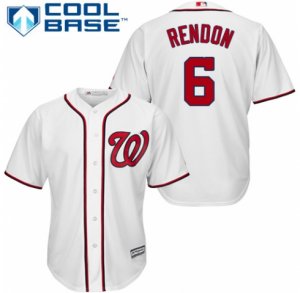 Men\'s Majestic Washington Nationals #6 Anthony Rendon Authentic White Home Cool Base MLB Jersey