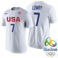 Kyle Lowry USA Dream Twelve Team #7 2016 Rio Olympics White T-Shirt