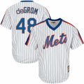 Mens Majestic New York Mets #48 Jacob DeGrom Replica White Cooperstown MLB Jersey
