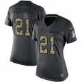 Women's Nike New York Jets #21 Marcus Gilchrist Limited Black 2016 Salute to Service NFL Jersey
