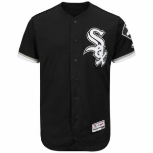 Men\'s Chicago White Sox Blank Majestic Alternate Black Flex Base Authentic Collection Team Jersey