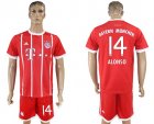 2017-18 Bayern Munich 14 ALONSO Home Soccer Jersey