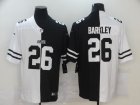 Nike Giants #26 Saquon Barkley Black And White Split Vapor Untouchable Limited Jersey