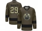 Edmonton Oilers #29 Leon Draisaitl Green Salute to Service Stitched NHL Jersey