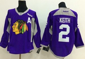 NHL Chicago Blackhawks #2 Duncan Keith Stitched purple jerseys