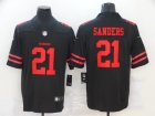 Nike 49ers #21 Deion Sanders Black Vapor Untouchable Limited Jersey