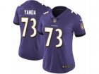 Women Nike Baltimore Ravens #73 Marshal Yanda Vapor Untouchable Limited Purple Team Color NFL Jersey