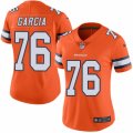 Women's Nike Denver Broncos #76 Max Garcia Limited Orange Rush NFL Jersey