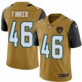 Mens Nike Jacksonville Jaguars #46 Carson Tinker Limited Gold Rush NFL Jersey