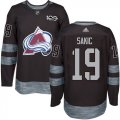 Mens Colorado Avalanche #19 Joe Sakic Black 1917-2017 100th Anniversary Stitched NHL Jersey