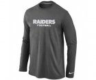 Nike Oakland Raiders Authentic font Long Sleeve T-Shirt