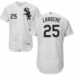 Men\'s Majestic Chicago White Sox #25 Adam LaRoche White Black Flexbase Authentic Collection MLB Jersey