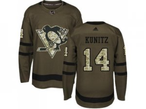 Adidas Pittsburgh Penguins #14 Chris Kunitz Green Salute to Service Stitched NHL Jersey