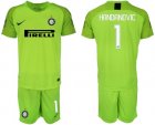 2018-19 Inter Milan 1 HANDANVIC Fluorescent Green Goalkeeper Soccer Jersey