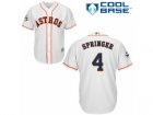 Houston Astros #4 George Springer Replica White Home 2017 World Series Bound Cool Base MLB Jersey