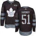 Mens Toronto Maple Leafs #51 Jake Gardiner Black 1917-2017 100th Anniversary Stitched NHL Jersey
