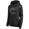 Womens Chicago Cubs Platinum Collection Pullover Hoodie Black