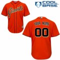 Womens Majestic San Francisco Giants Customized Replica Orange Alternate Cool Base MLB Jersey