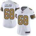 Women's Nike New Orleans Saints #68 Tim Lelito Limited White Rush NFL Jersey
