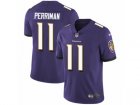 Mens Nike Baltimore Ravens #11 Breshad Perriman Vapor Untouchable Limited Purple Team Color NFL Jersey
