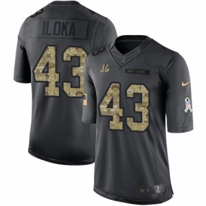 Mens Nike Cincinnati Bengals #43 George Iloka Limited Black 2016 Salute to Service NFL Jersey