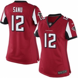 Womens Nike Atlanta Falcons #12 Mohamed Sanu Limited Red Team Color NFL Jersey
