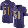 Mens Nike Baltimore Ravens #51 Kamalei Correa Limited Purple Rush NFL Jersey