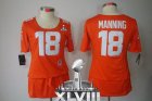 2014 super bowl xlvii nike women nfl jerseys denver broncos #18 manning orange[breast cancer awareness]