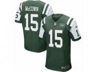 Mens Nike New York Jets #15 Josh McCown Elite Green Team Color NFL Jersey