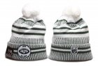 Jets Team Logo Cuffed Pom Knit Hat YP